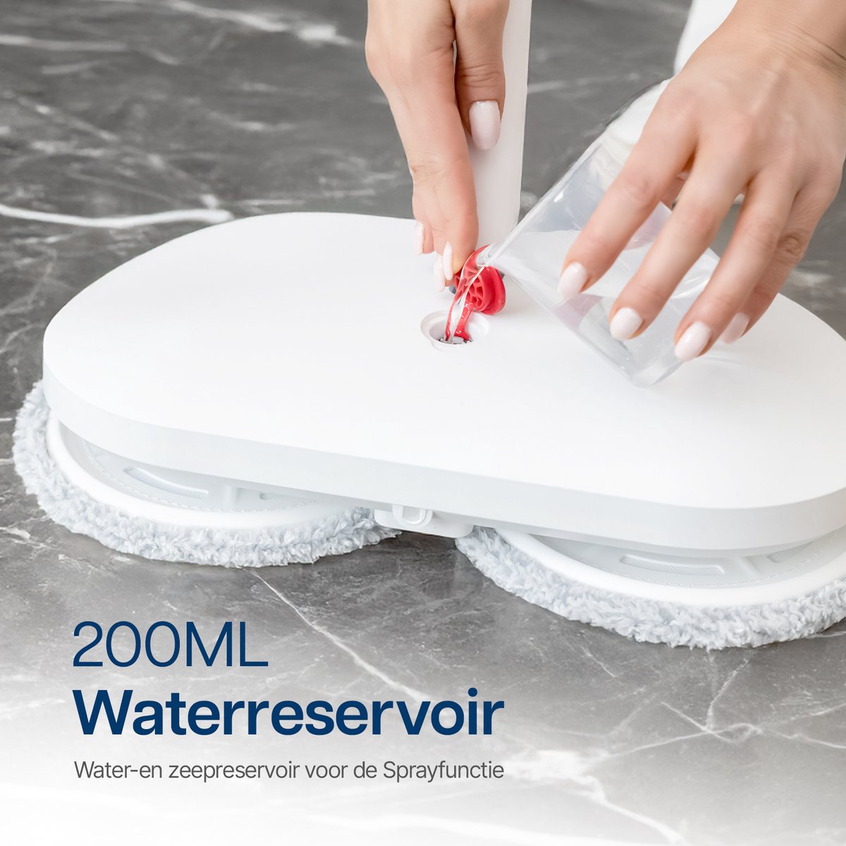 YourClean® 4 In 1 Elektrische Dweil - Inclusief 4 Microvezelpads